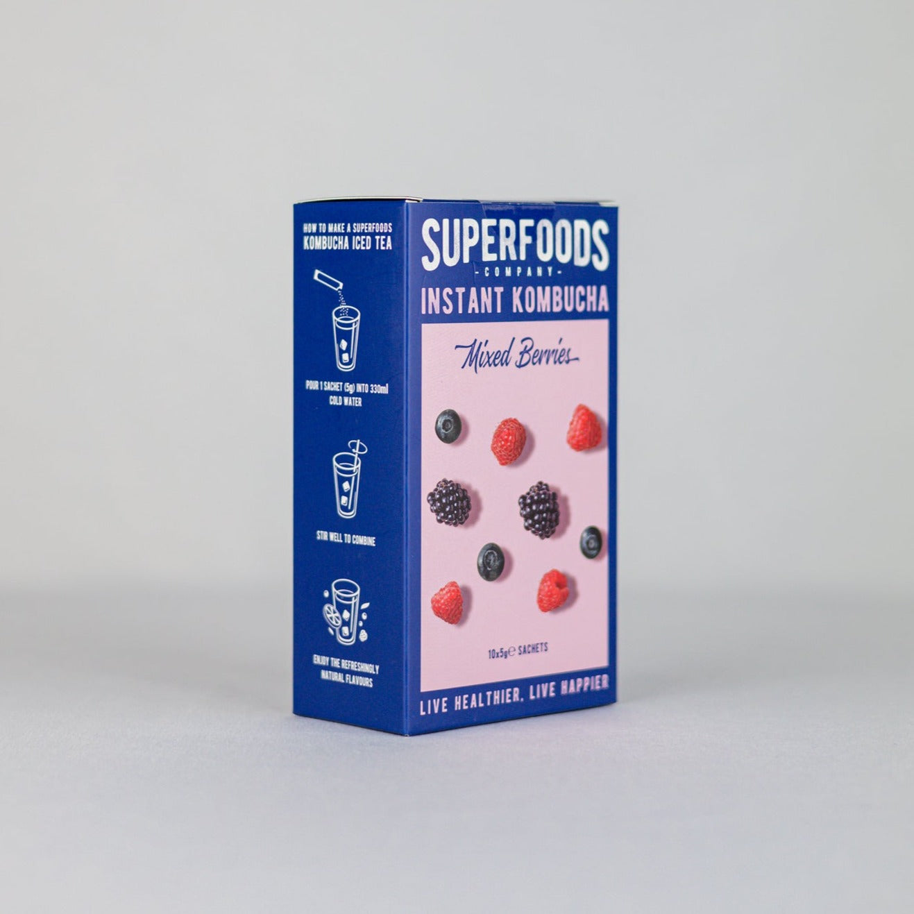 Instant Kombucha Box - Mixed Berries Flavour Sachets 10 x 5g