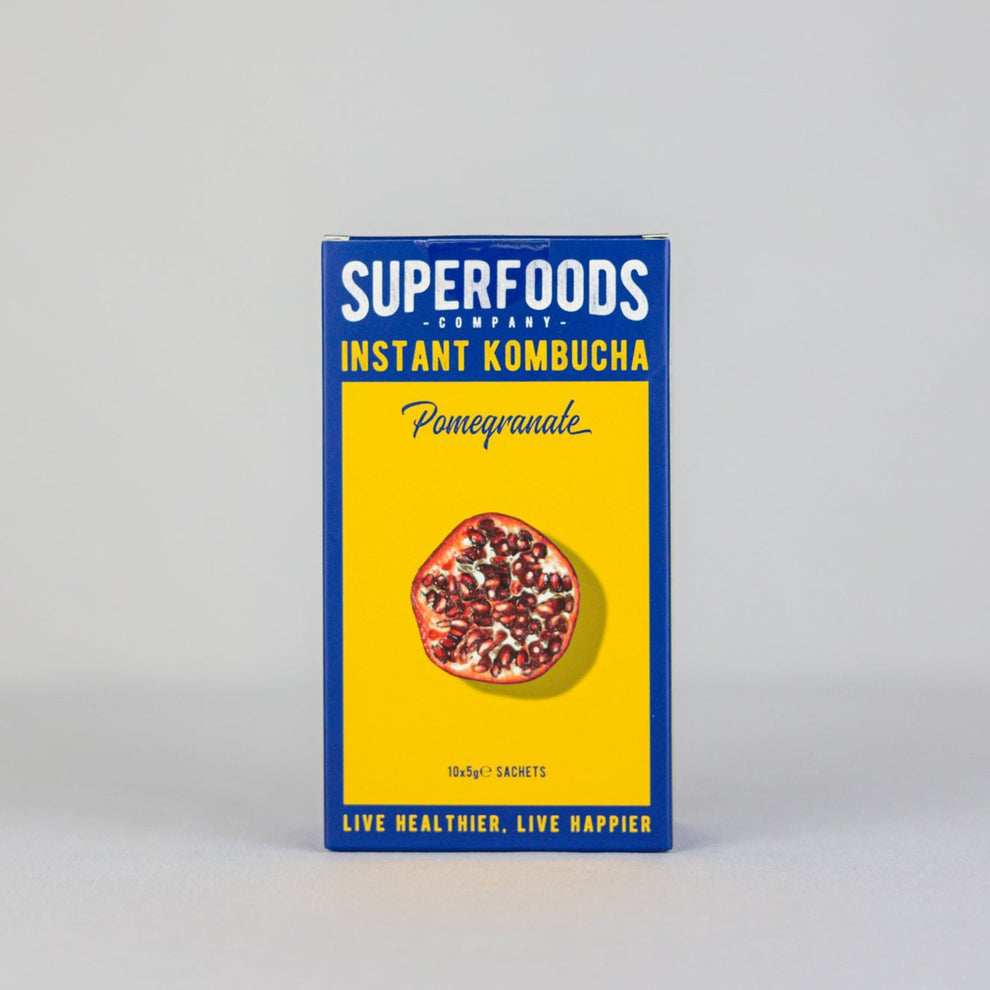 Instant Kombucha Box Pomegranate Flavour Sachets 10 x 5g Superfoods