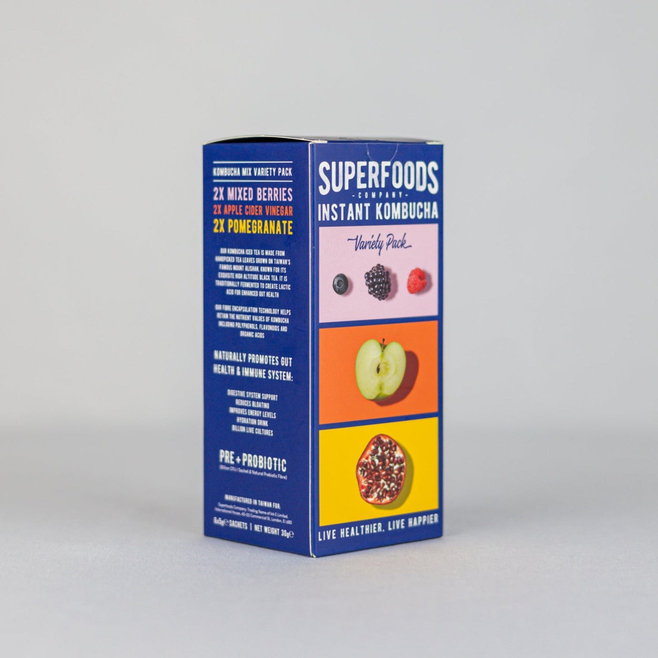 Instant Kombucha Box Variety Pack Flavour Sachets 6 x 5 ml