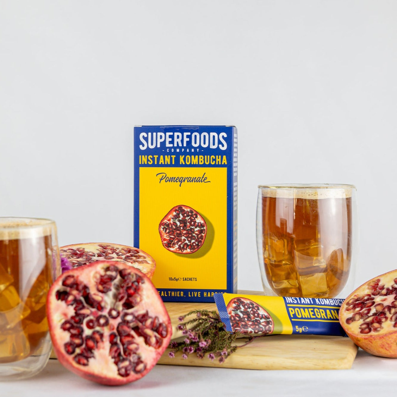 Instant Kombucha Box - Pomegranate Flavour Sachets 10 x 5g