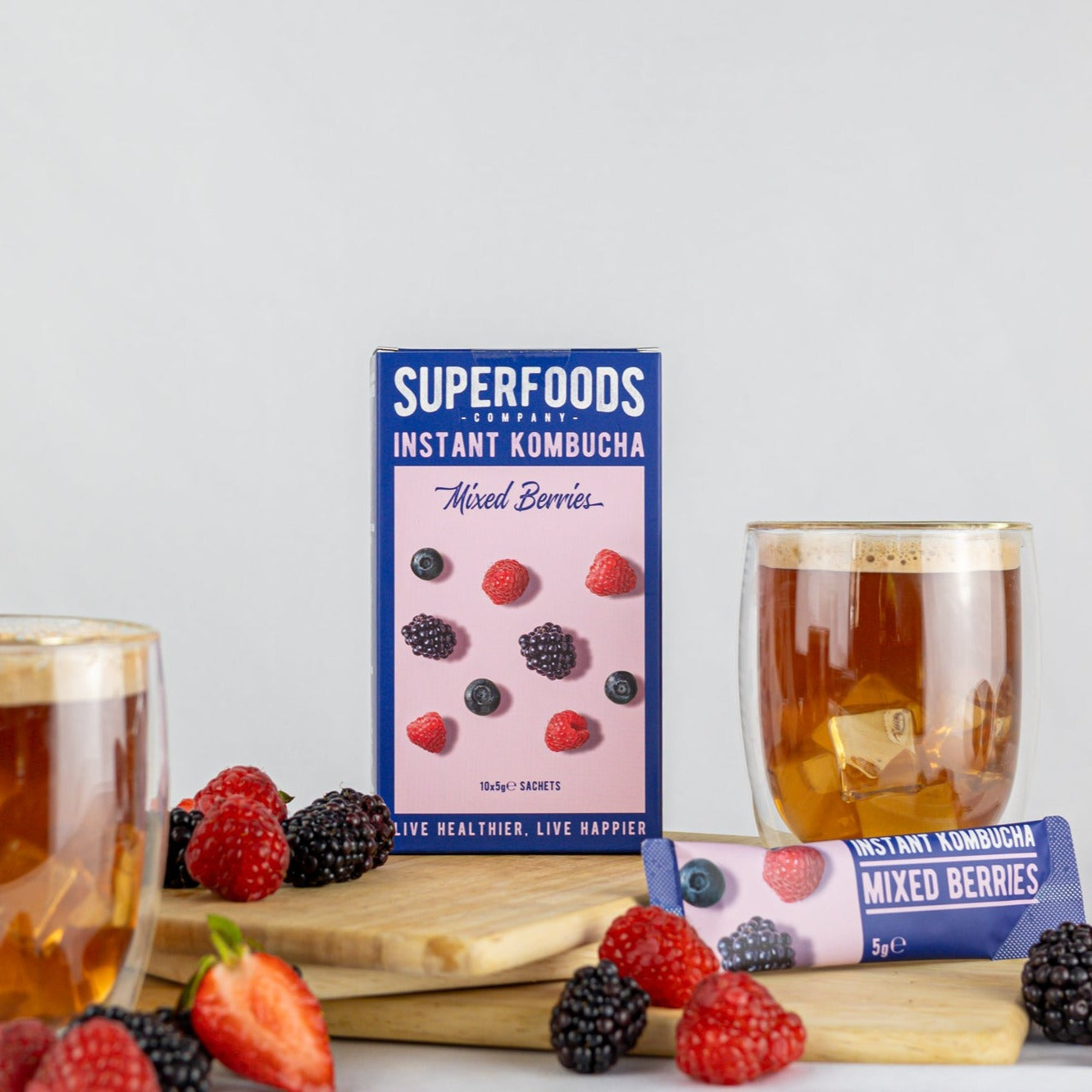Instant Kombucha Box - Mixed Berries Flavour Sachets 10 x 5g